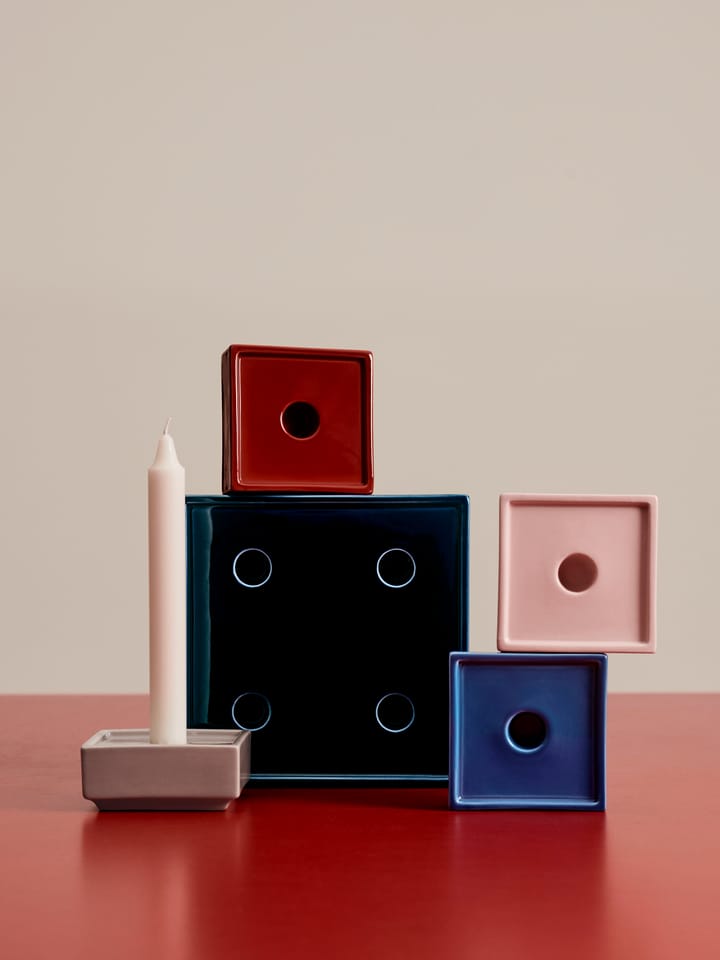 Mattone kandelaar small, Red HAY
