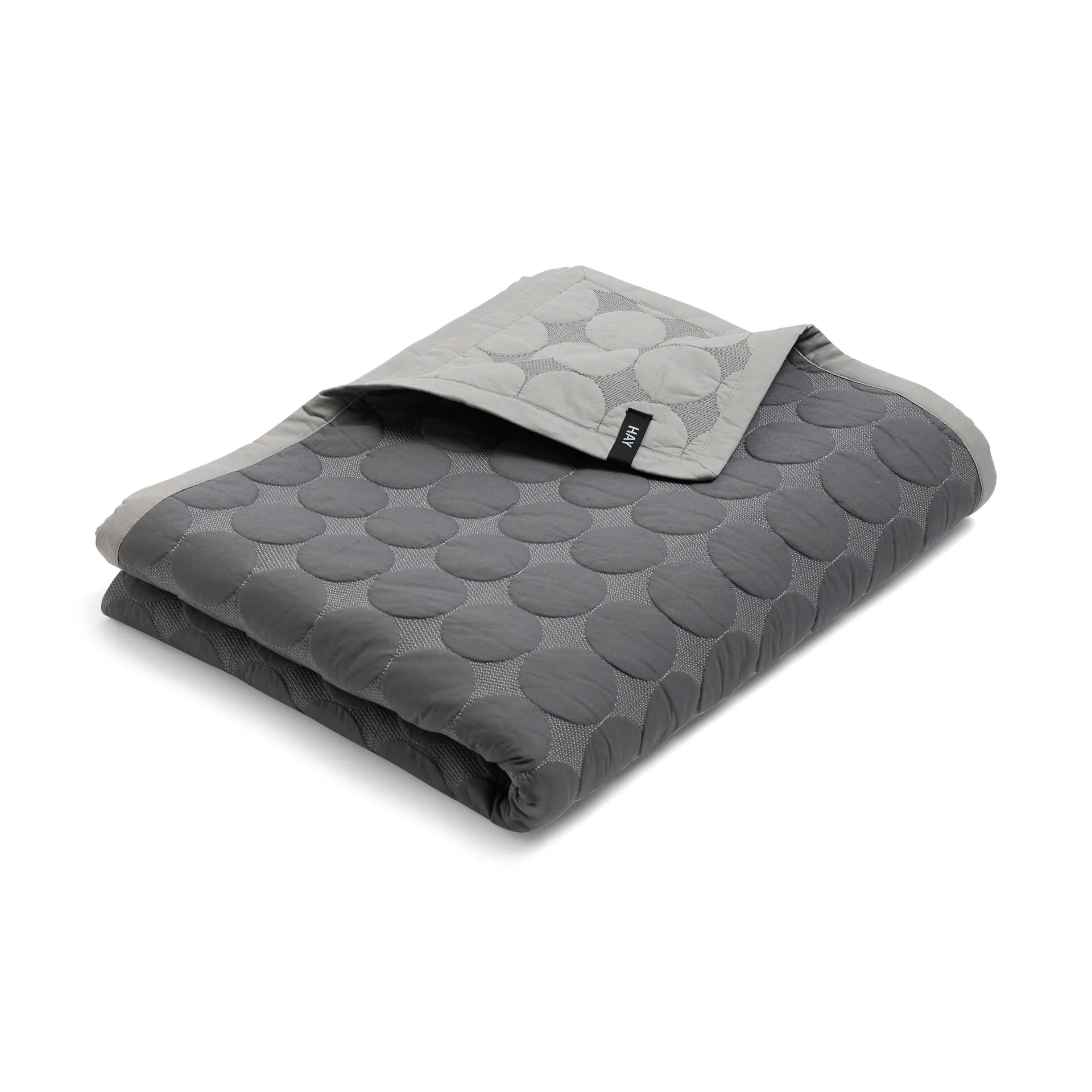 Mega Dot bedspreizer organic 195x245 cm, Dark grey HAY
