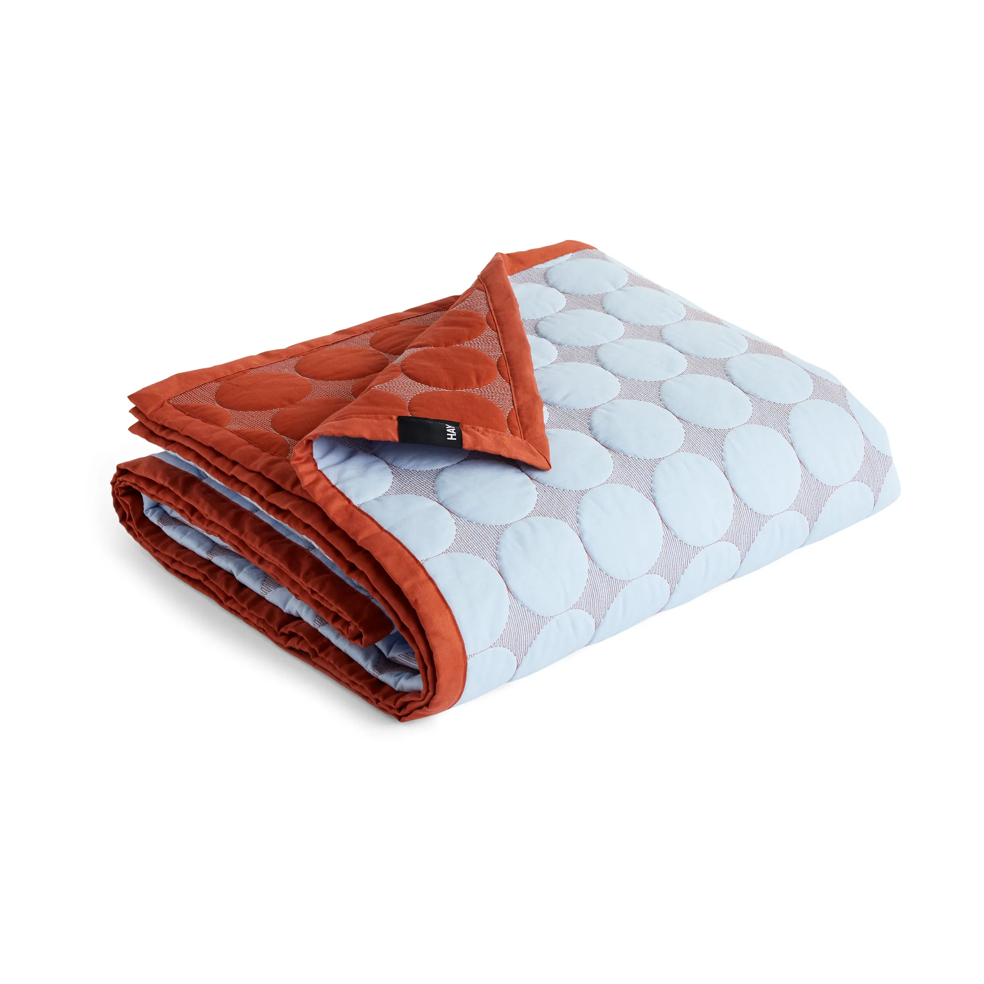 Mega Dot sprei organic 260x260 cm, Light blue HAY