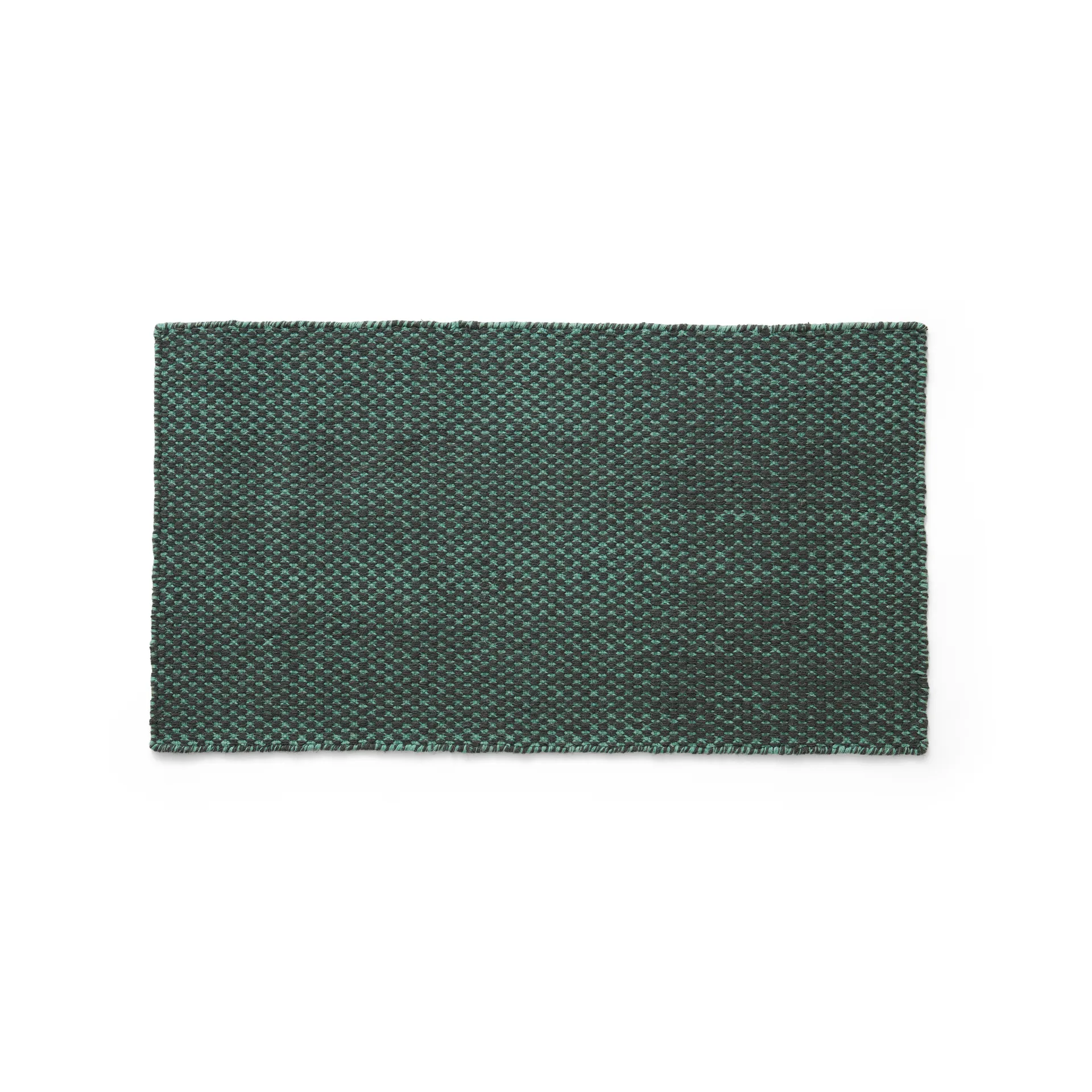 Moiré kelim vloerkleed 52x95 cm, Emerald green HAY
