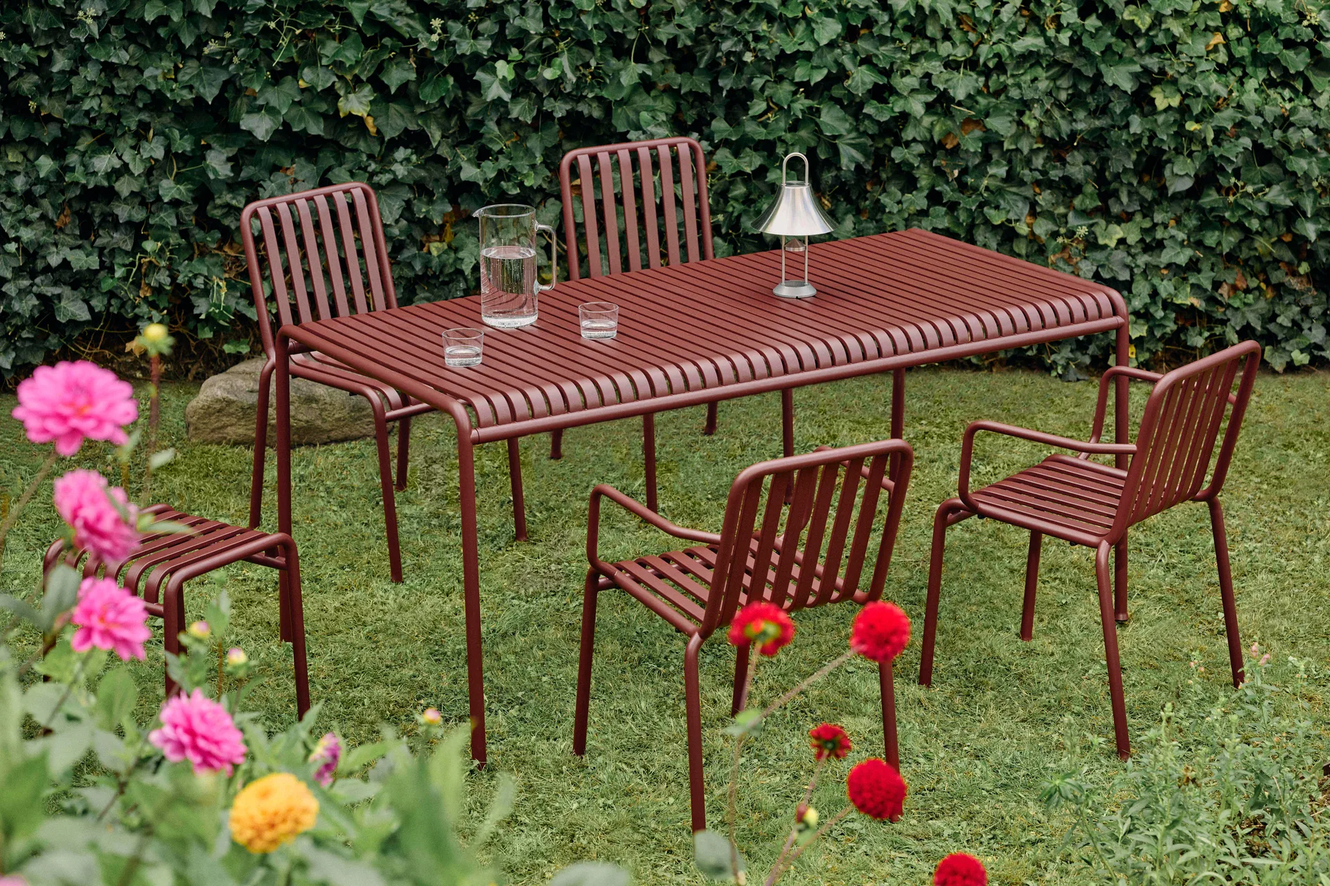 Mousqueton portabele tafellamp 30,5 cm, Brushed stainless steel HAY