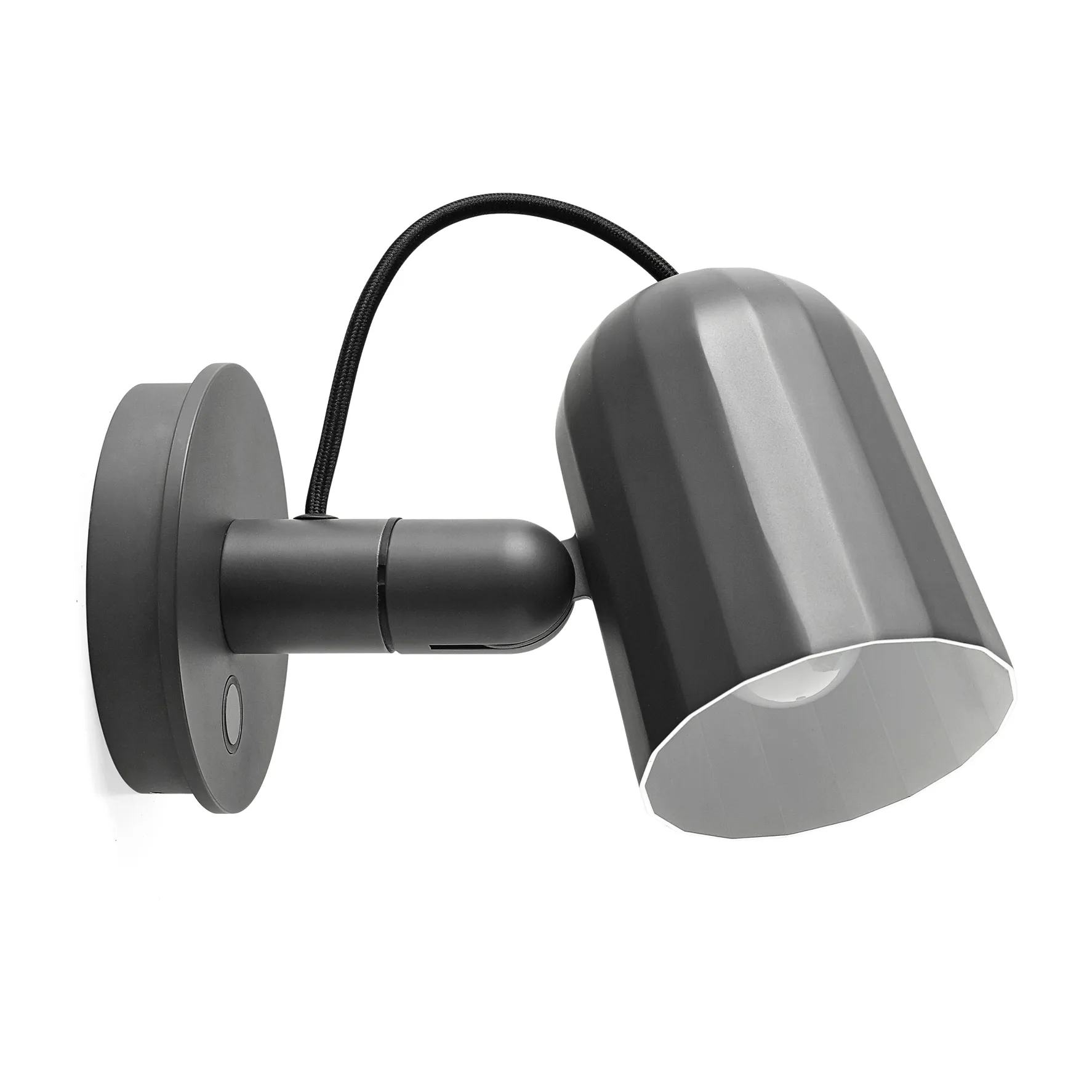 Noc wall button wandlamp, Donkergrijs HAY