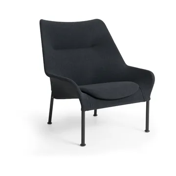 O2 Lounge Chair fauteuil - Soft black-zwartgelakt staal - HAY
