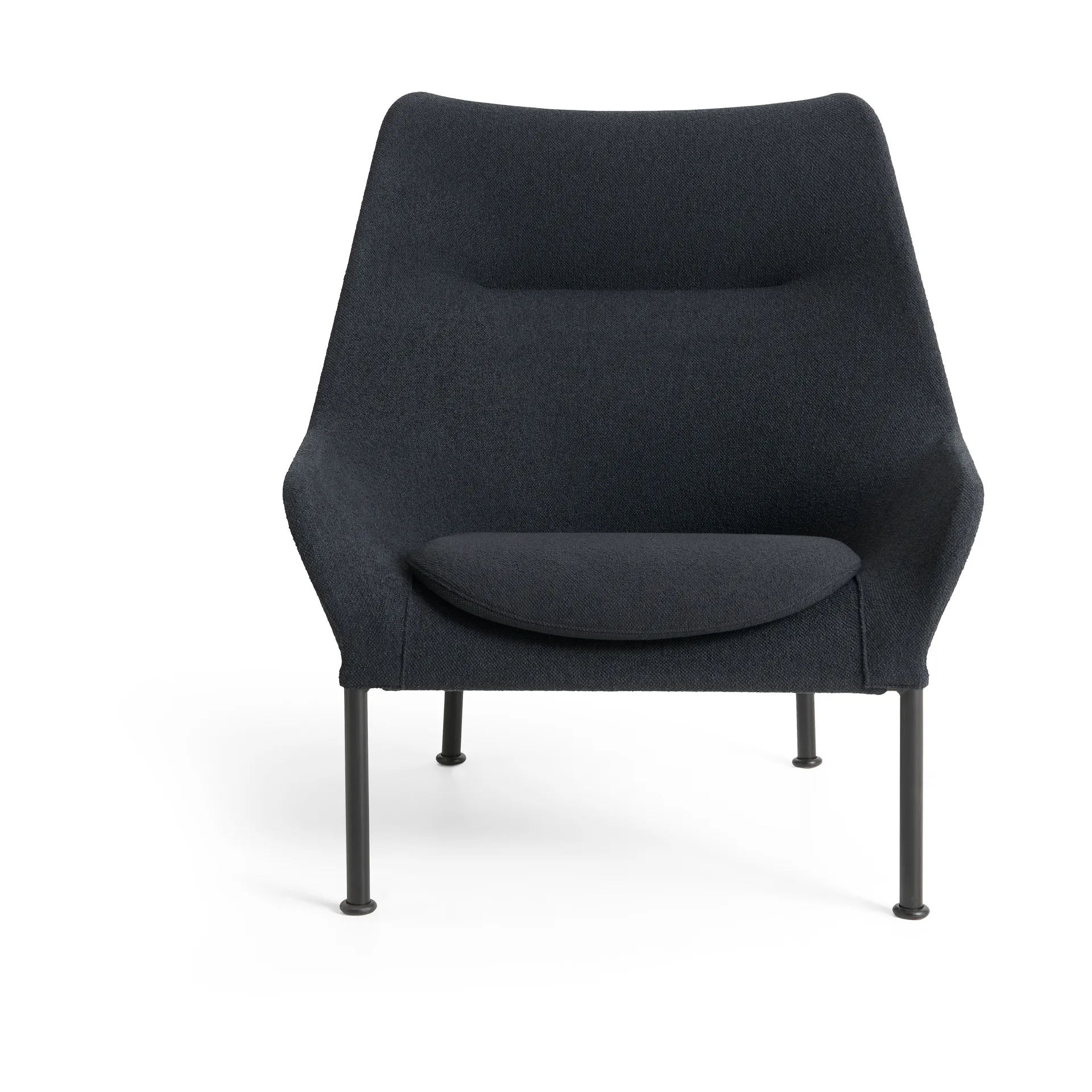 O2 Lounge Chair fauteuil, Soft black-zwartgelakt staal HAY