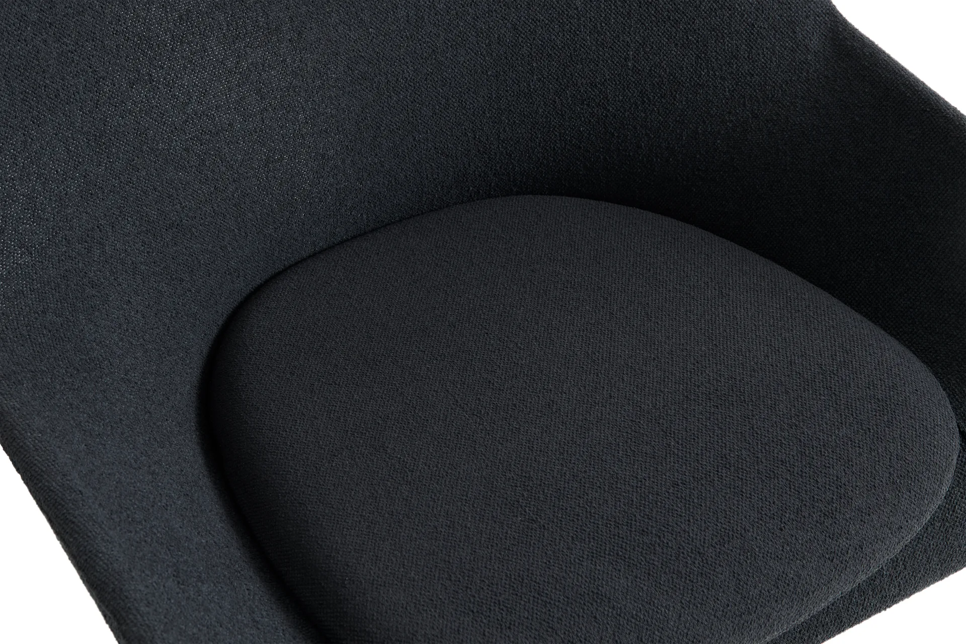 O2 Lounge Chair fauteuil, Soft black-zwartgelakt staal HAY
