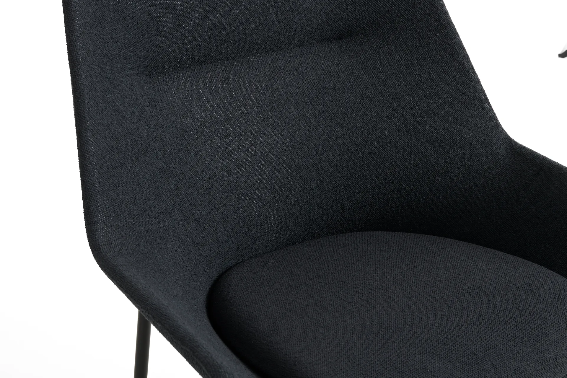 O2 Lounge Chair fauteuil, Soft black-zwartgelakt staal HAY