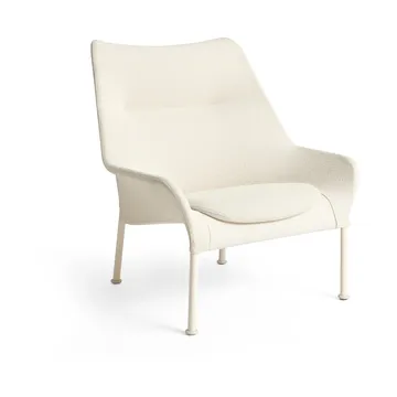 O2 Lounge Chair fauteuil - Soft cream-lackerad staal eggshell - HAY