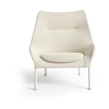 O2 Lounge Chair fauteuil - Soft cream-lackerad staal eggshell - HAY
