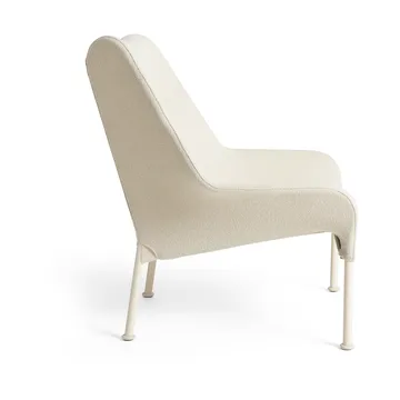 O2 Lounge Chair fauteuil - Soft cream-lackerad staal eggshell - HAY