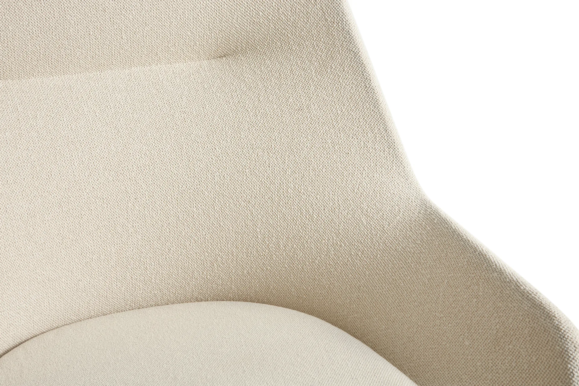 O2 Lounge Chair fauteuil, Soft cream-lackerad staal eggshell HAY