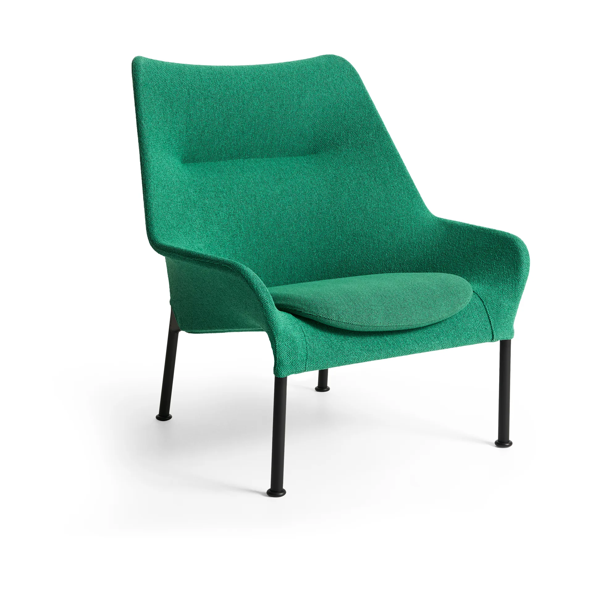O2 Lounge Chair fauteuil, Soft green-zwartgelakt staal HAY