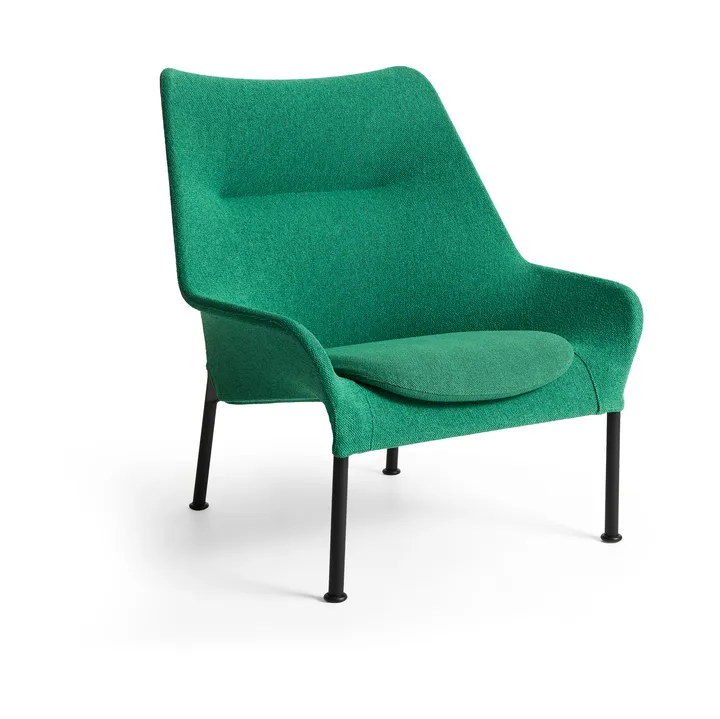 O2 Lounge Chair fauteuil - Soft green-zwartgelakt staal - HAY