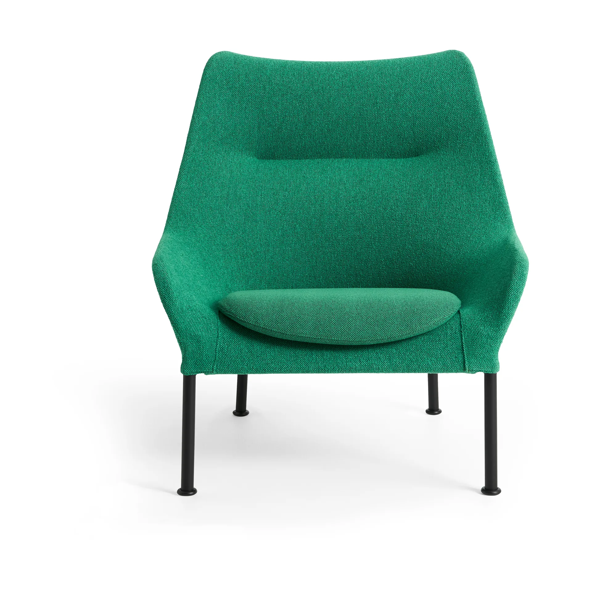 O2 Lounge Chair fauteuil, Soft green-zwartgelakt staal HAY