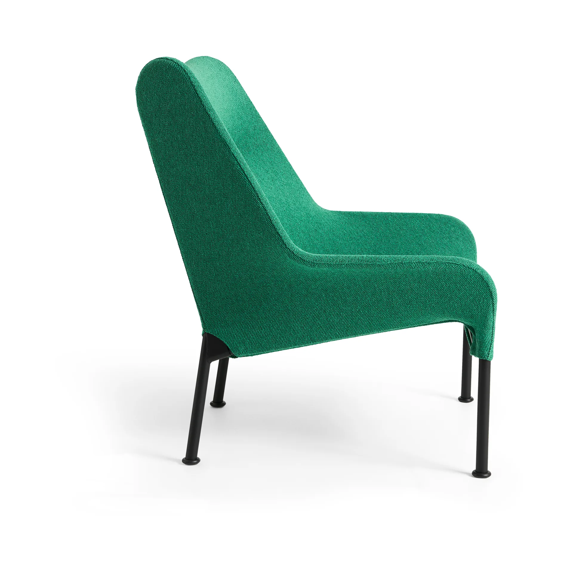 O2 Lounge Chair fauteuil, Soft green-zwartgelakt staal HAY