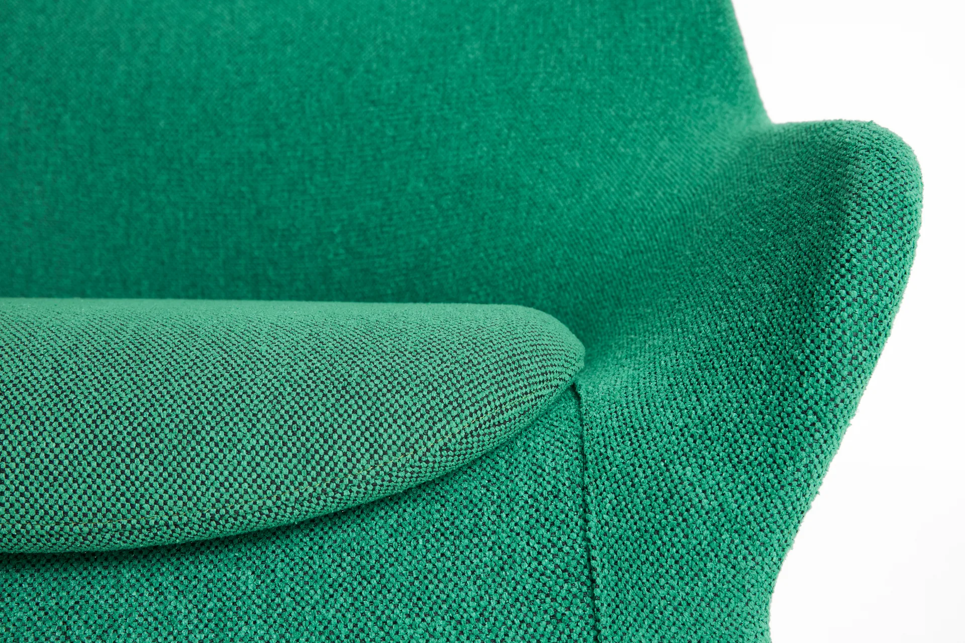 O2 Lounge Chair fauteuil, Soft green-zwartgelakt staal HAY