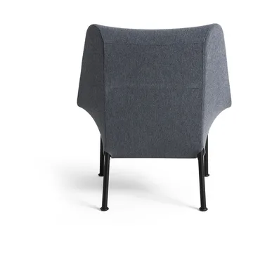 O2 Lounge Chair fauteuil - Soft grey-zwartgelakt staal - HAY