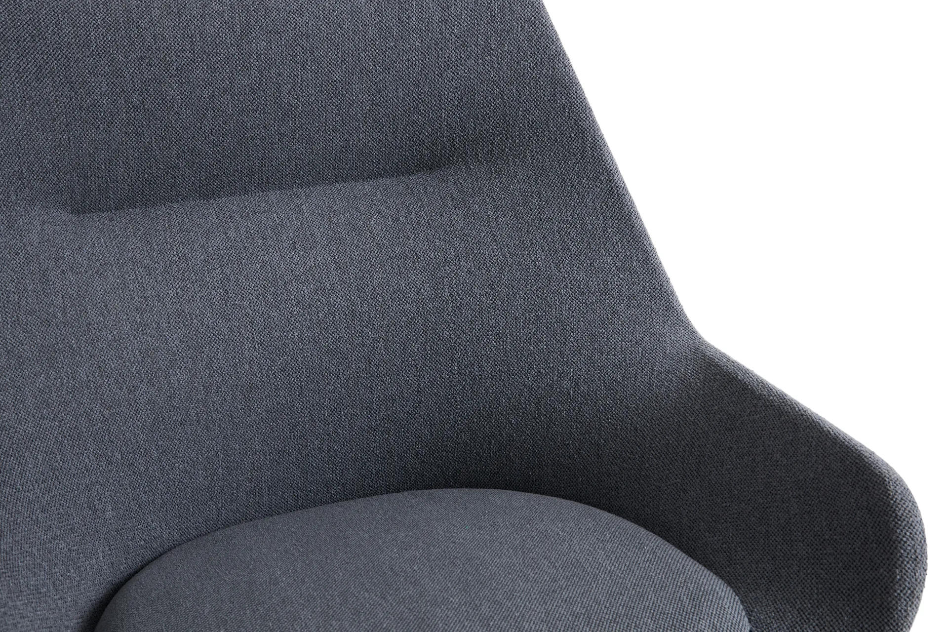 O2 Lounge Chair fauteuil, Soft grey-zwartgelakt staal HAY
