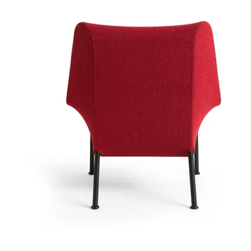 O2 Lounge Chair fauteuil - Soft red-zwartgelakt staal - HAY