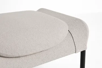 O2 Ottoman voetenbank - Soft light grey-zwartgelakt staal - HAY
