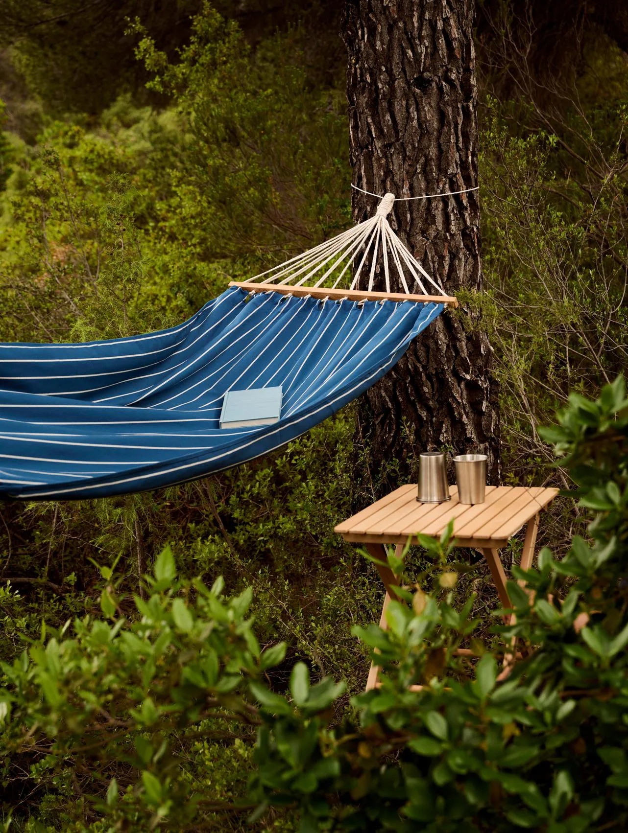 Outdoor Market hangmat, Blauw-beige, 210×100 cm HAY