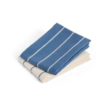 Outdoor Market keukendoek - Blauw-beige, 2-pack - HAY
