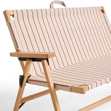 Outdoor Market klapbank - Beige-rood, 2-zits - HAY