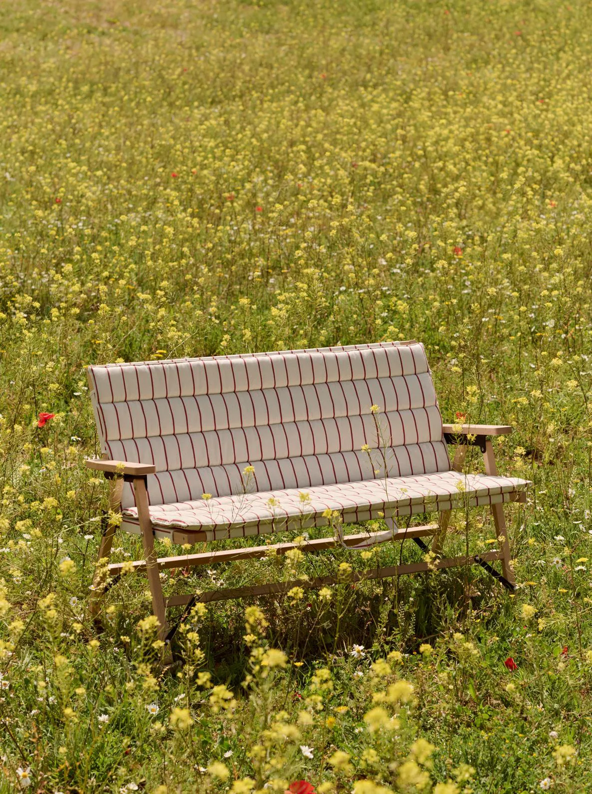 Outdoor Market klapbank, Beige-rood, 2-zits HAY