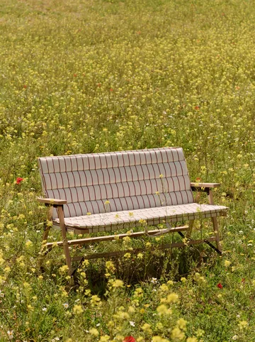 Outdoor Market klapbank - Beige-rood, 2-zits - HAY