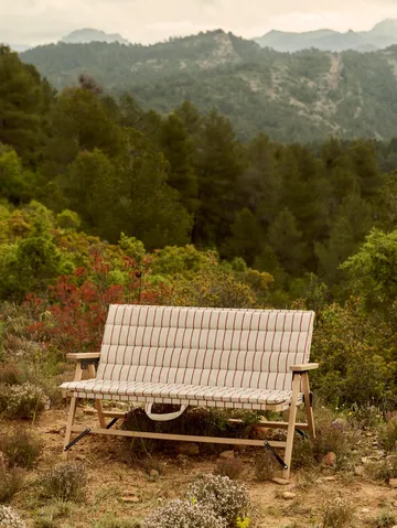 Outdoor Market klapbank - Beige-rood, 2-zits - HAY