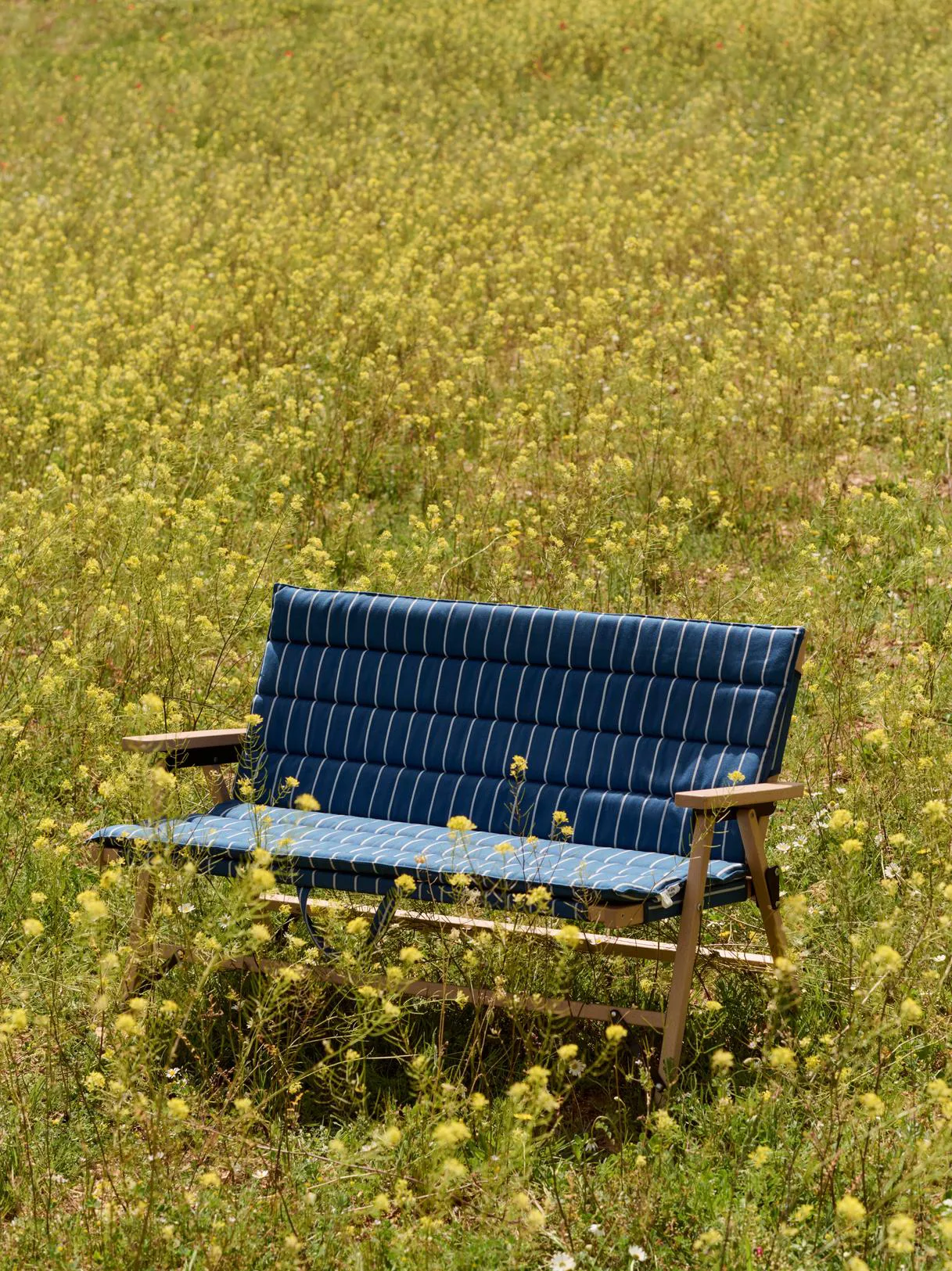 Outdoor Market klapbank, Blauw-beige, 2-zits HAY