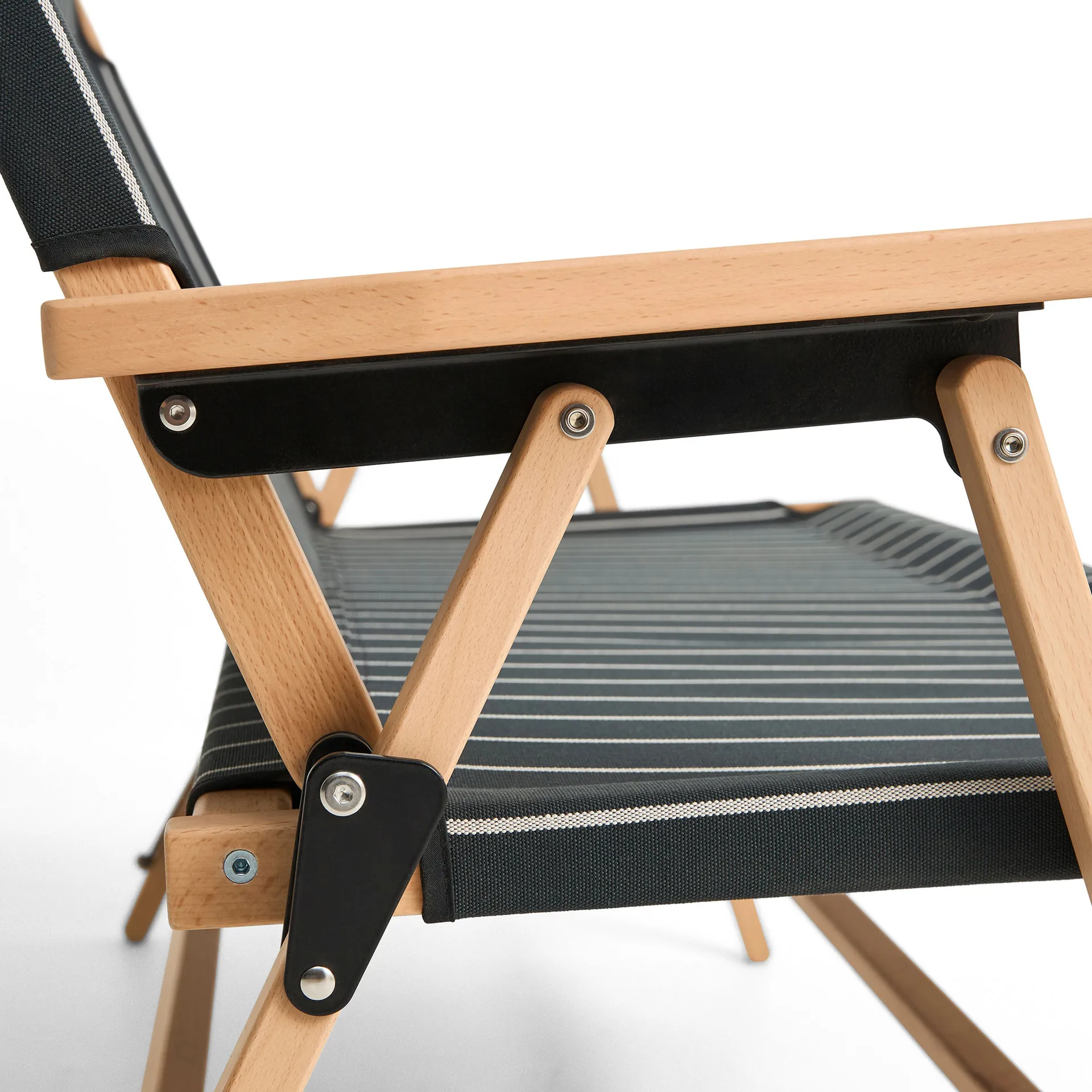 Outdoor Market klapbank, Zwart-beige, 2-zits HAY