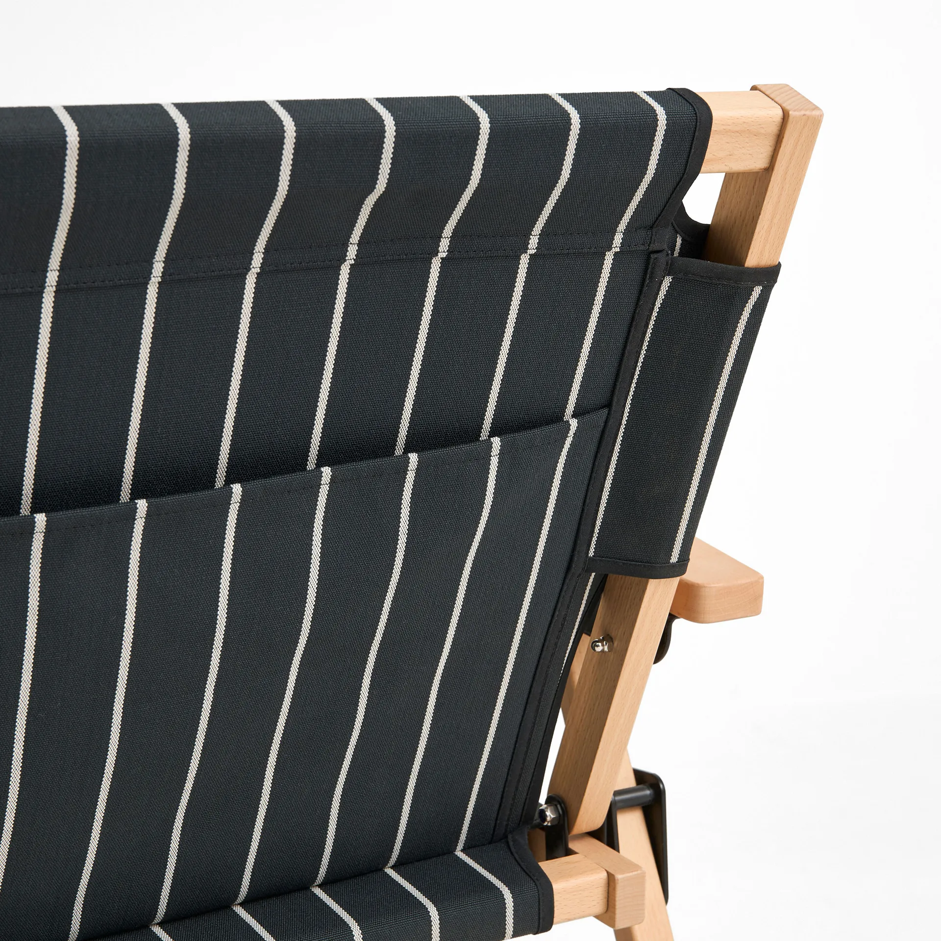 Outdoor Market klapbank, Zwart-beige, 2-zits HAY