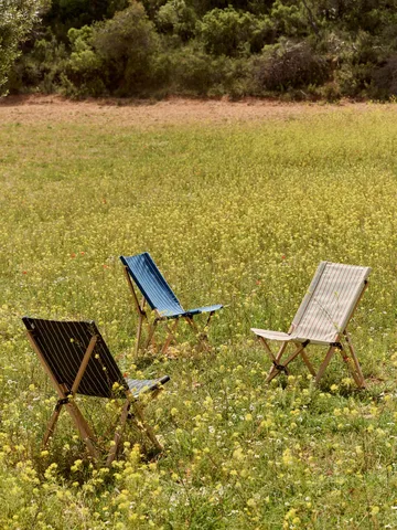 Outdoor Market klapstoel - Blauw-beige - HAY