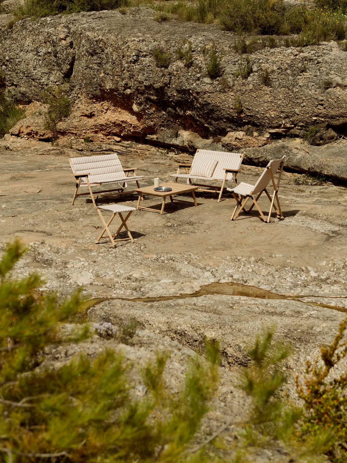 Outdoor Market kussen, Beige-rood, 45×35 cm HAY