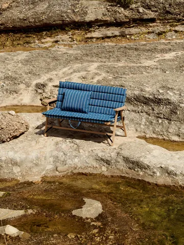 Outdoor Market kussen - Blauw-beige, 45×35 cm - HAY