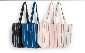 Outdoor Market stoffen tas - Beige-blauw, medium - HAY