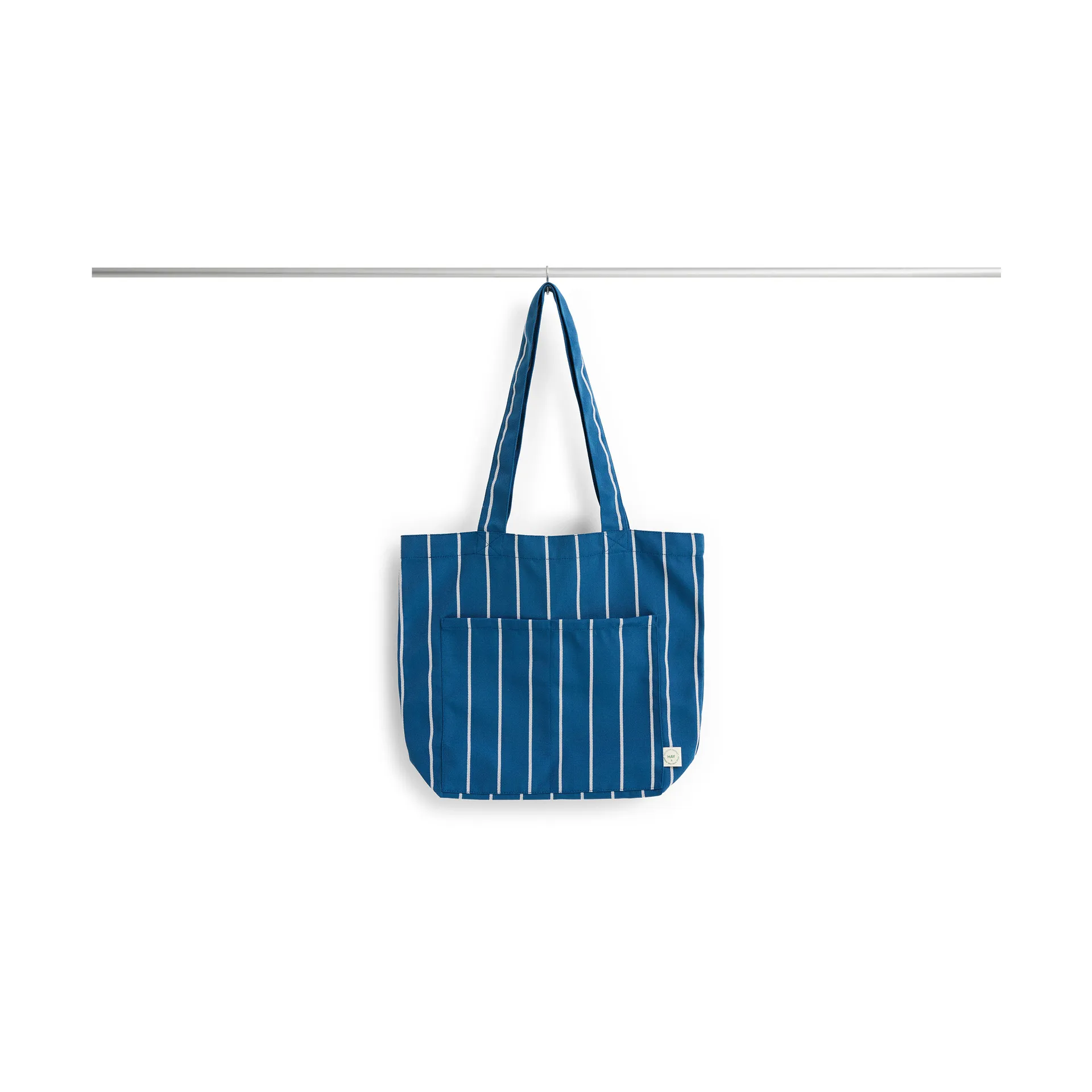 Outdoor Market stoffen tas, Blauw-beige, medium HAY