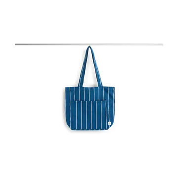 Outdoor Market stoffen tas - Blauw-beige, medium - HAY