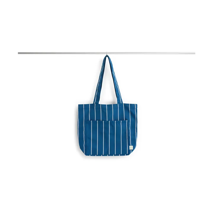 Outdoor Market stoffen tas - Blauw-beige, medium - HAY