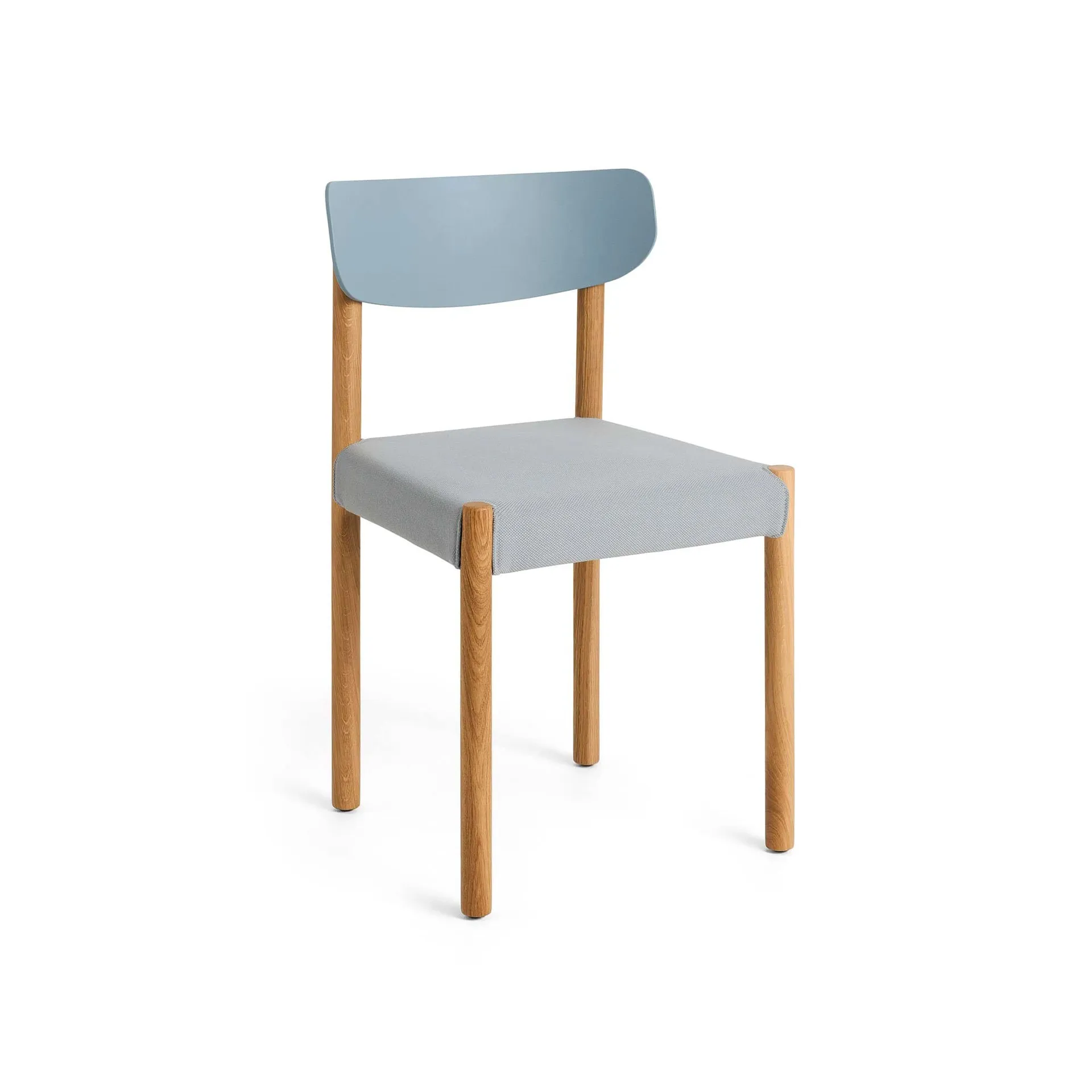 Pack Chair 11 stoel, Geolied eik-ash blue-Steelcut 140 HAY