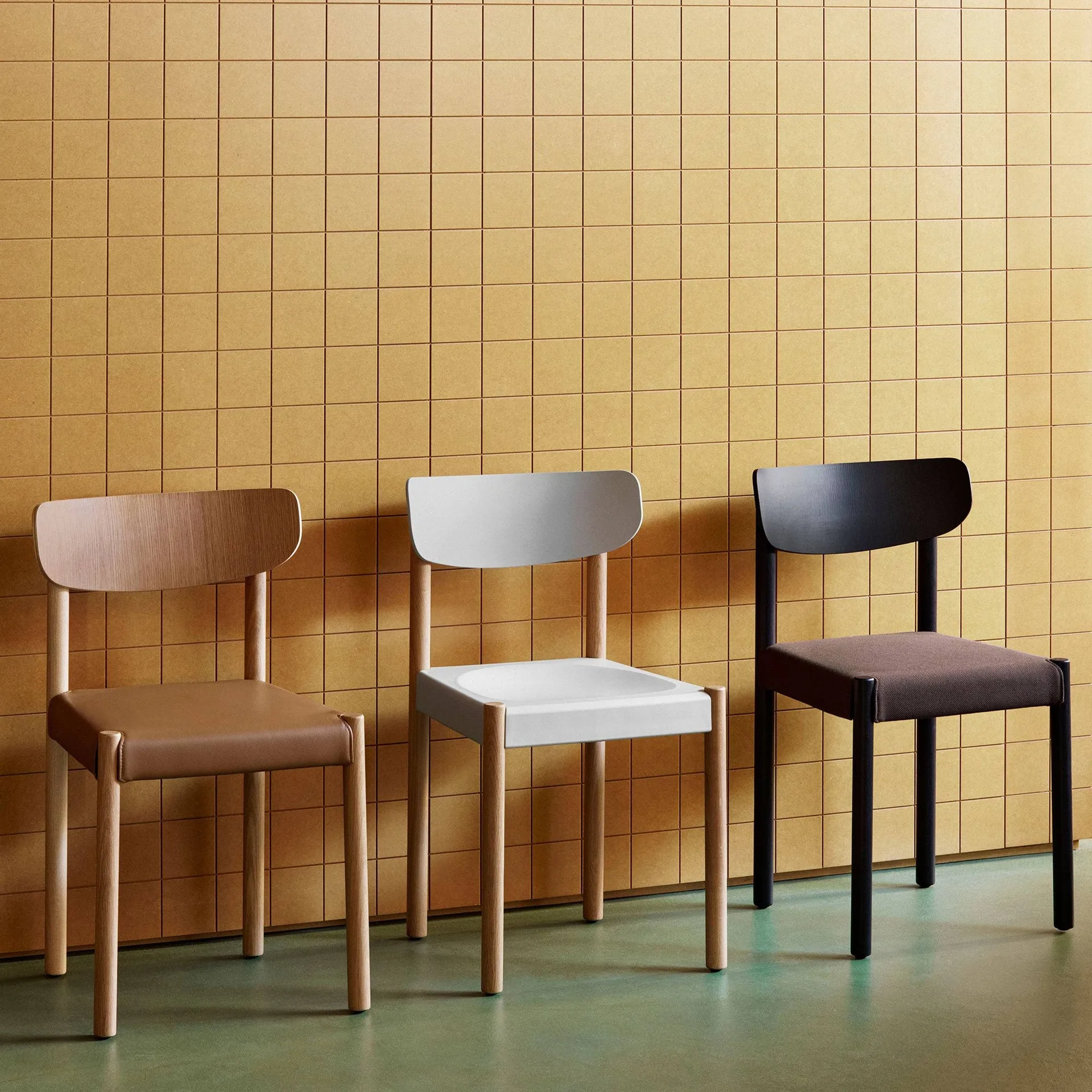 Pack Chair 11 stoel, Geolied eik-ash blue-Steelcut 140 HAY