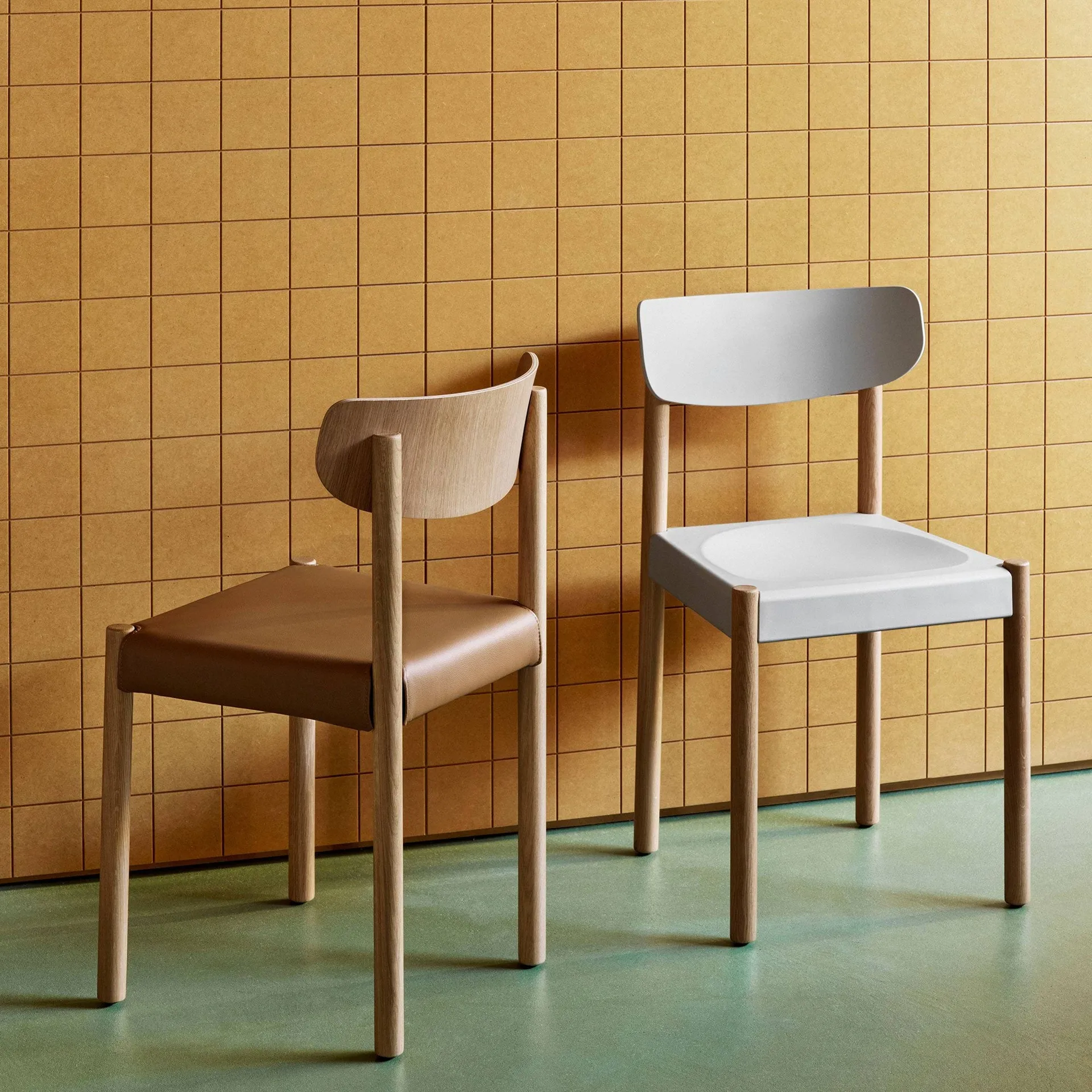 Pack Chair 11 stoel, Geolied eik-Grano cognac HAY