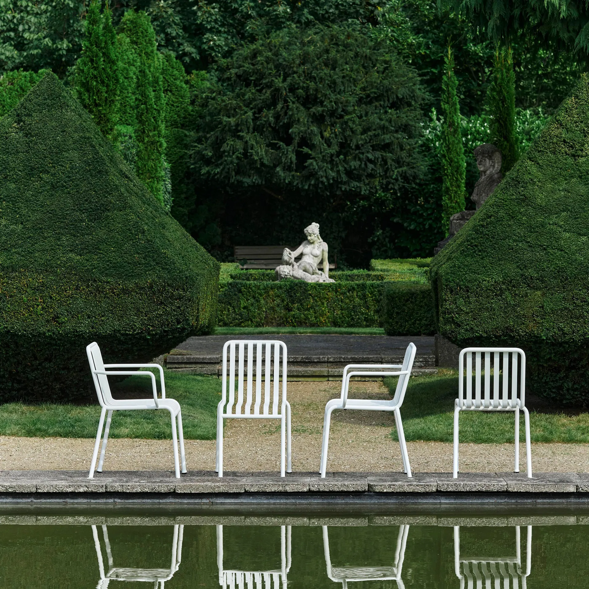 Palissade armstoel, Cream white HAY