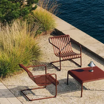 Palissade Cantilever Low loungestoel - Iron red - HAY