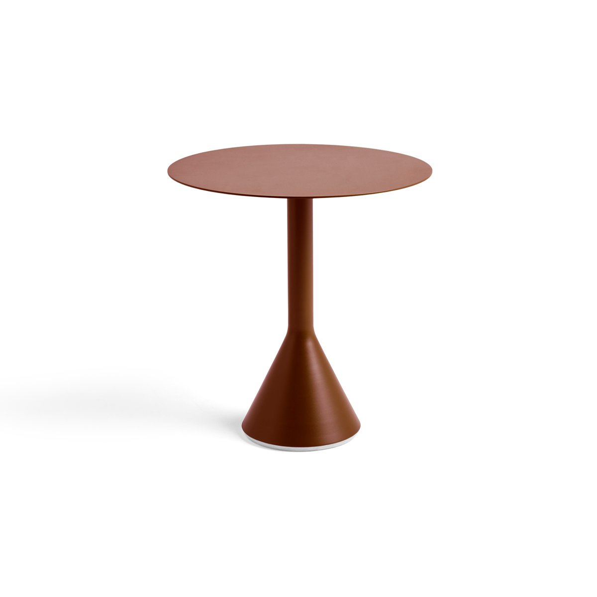 HAY Palissade Cone rond koffietafel Iron red, o70 cm