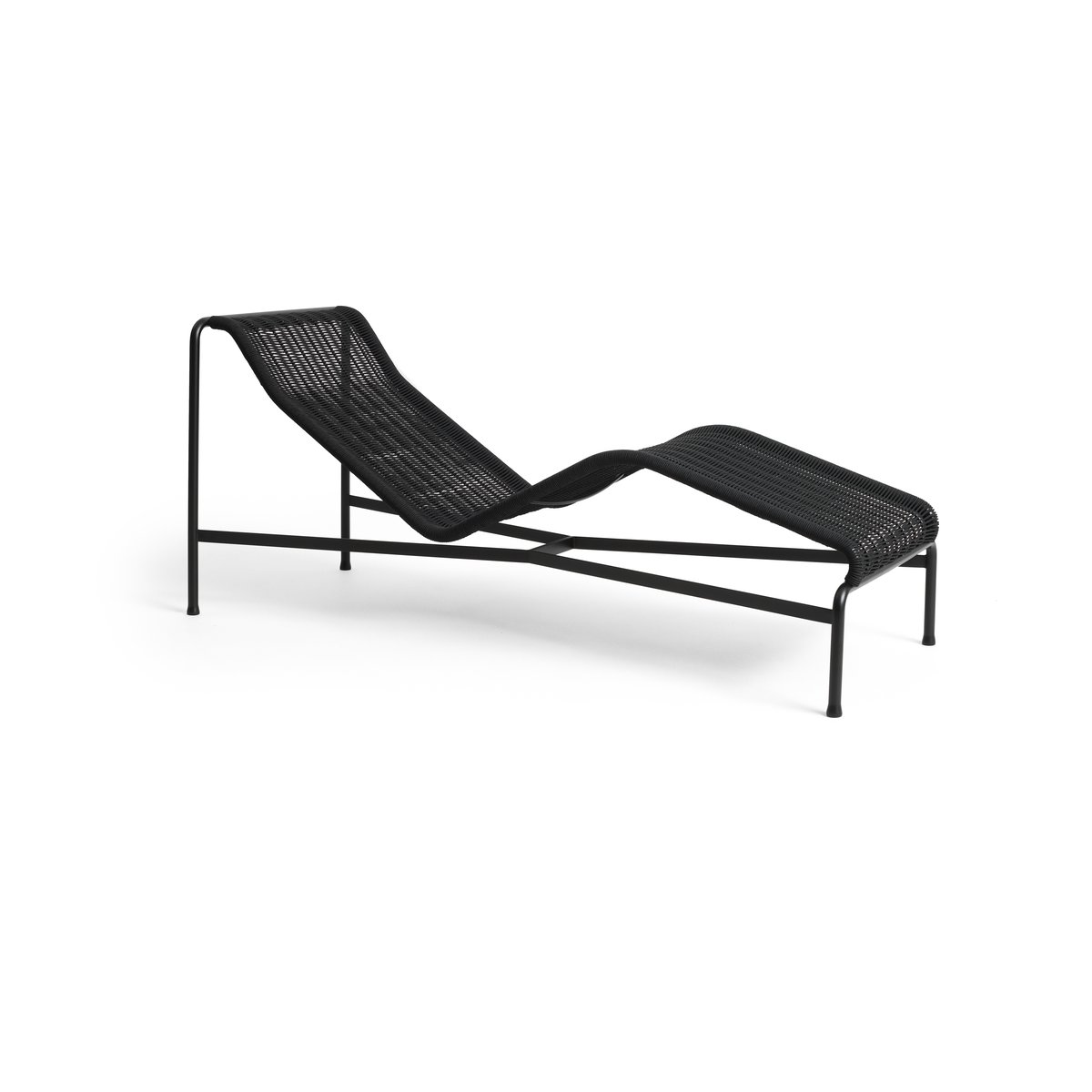 HAY Palissade Cord chaise longue Anthracite | Scandinavisch Interieur | Tuinstoelen | Zwart