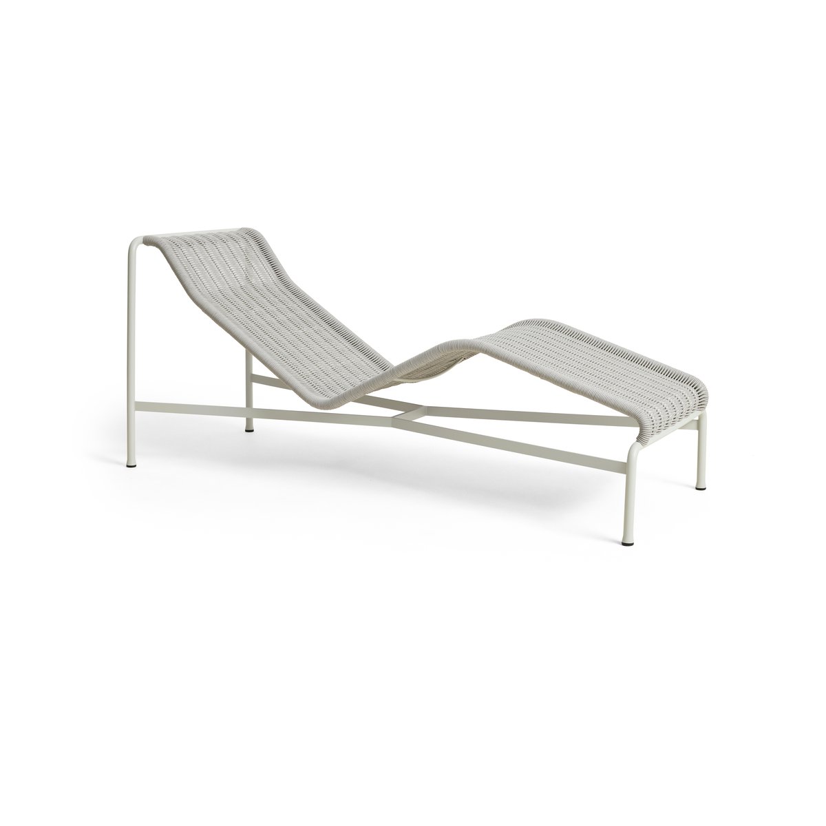 HAY Palissade Cord chaise longue Sky grey | Scandinavisch Interieur | Tuinstoelen | Grijs