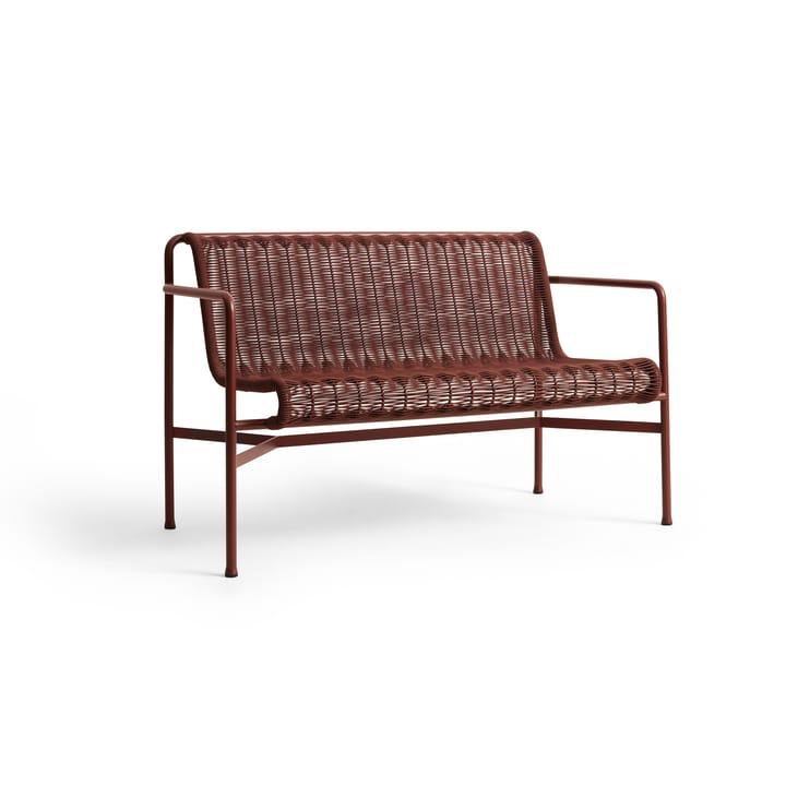 Palissade Cord Dining bank met armleuningen - Iron red - HAY