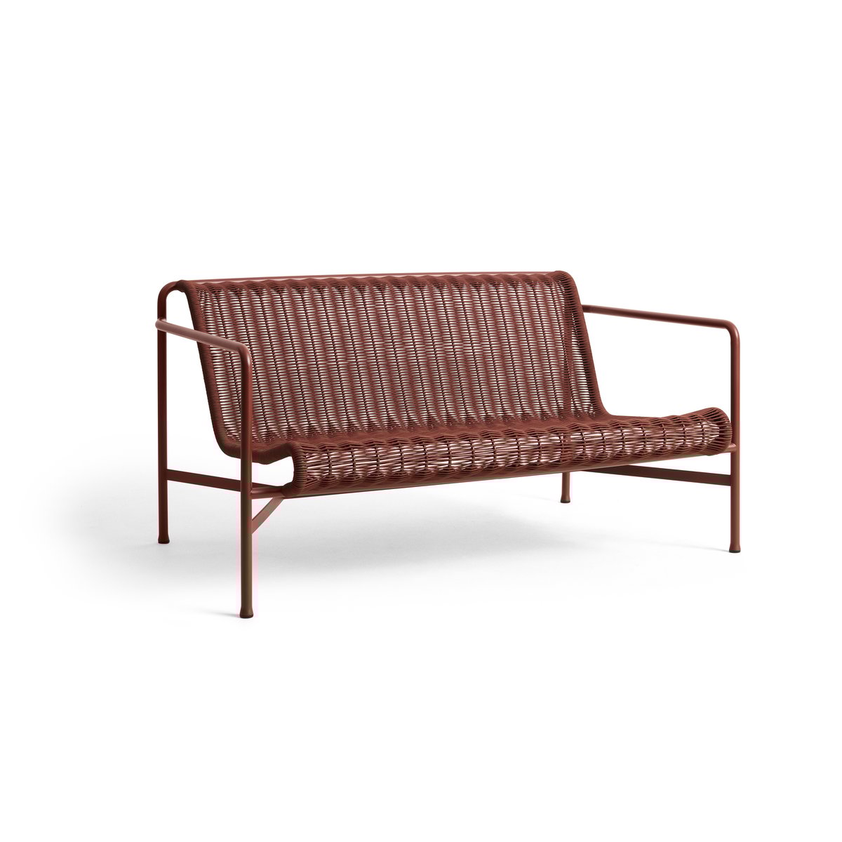 HAY Palissade Cord lounge bank Iron red | Scandinavisch Interieur | Rood