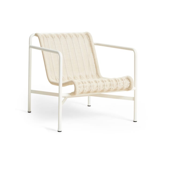 Palissade Cord Low loungestoel - Cream white - HAY